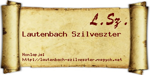 Lautenbach Szilveszter névjegykártya