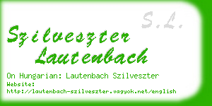 szilveszter lautenbach business card